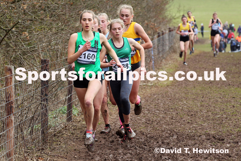 Womens under-17s, 2020 British Athletics Inter Counties Cross Country Champs., Prestwold Hall, Loughborough. Photo: David T. Hewitson/Sports for All Pics